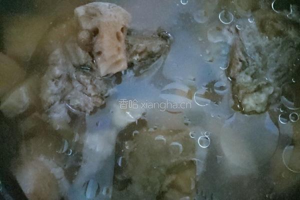 猪骨莲藕花生汤的做法图解3