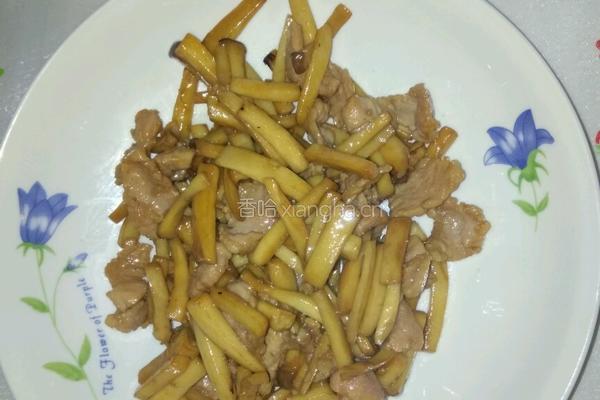 鲍菇炒瘦肉