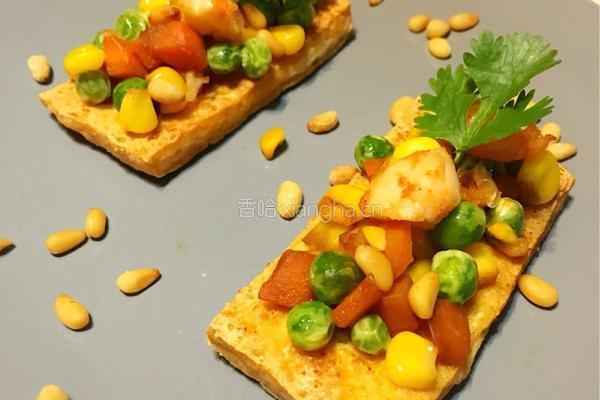 五彩鲜蔬遇到黄金豆腐的做法图解6