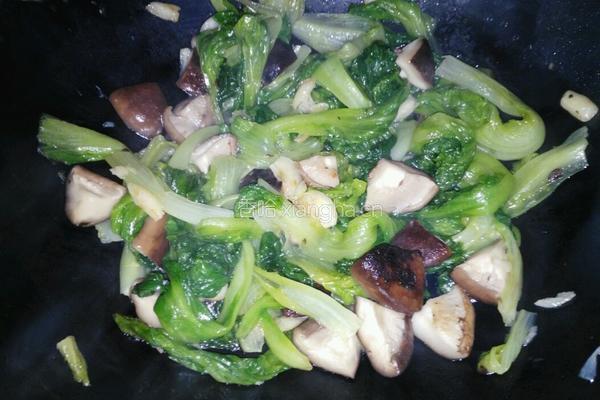 生菜香菇的做法图解3