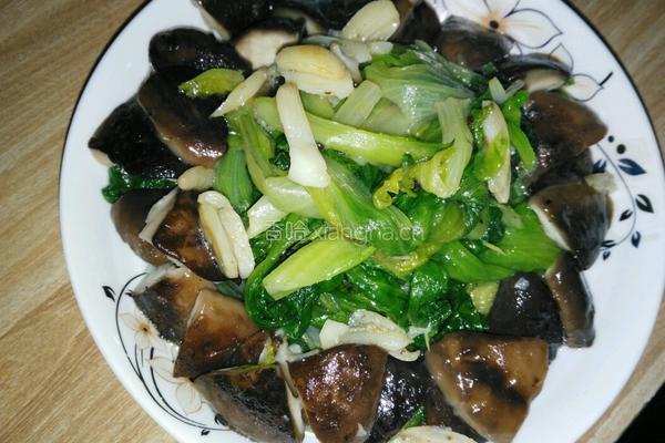 生菜香菇的做法图解4
