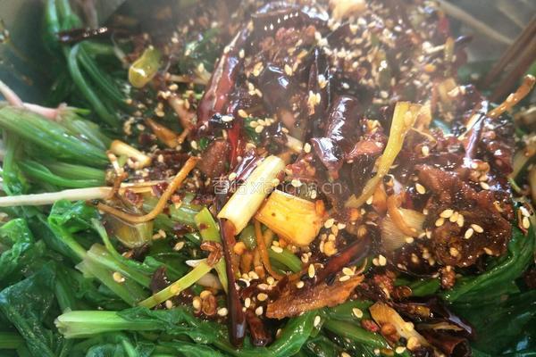 芝麻油呛菠菜的做法图解13