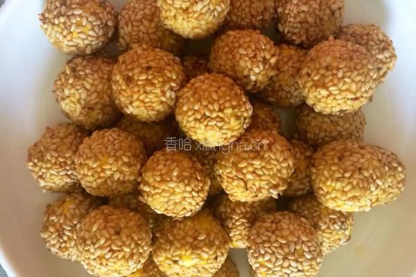 糯米南瓜芝麻球的做法图解6