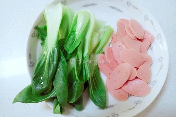 青菜鸡蛋面的做法图解2