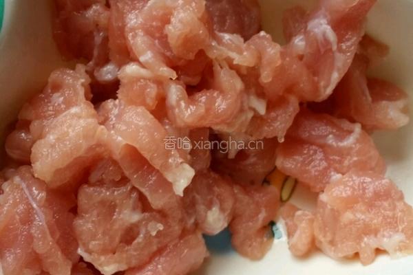 苦槐菜汆肉片的做法图解2
