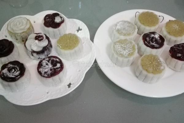 油栗绿豆沙冰皮月饼的做法图解26