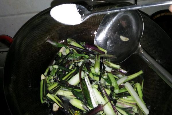 清炒紫菜苔的做法图解4
