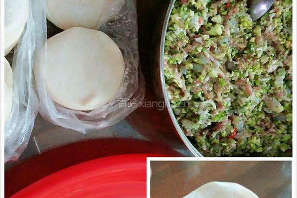 西兰花猪肉鲜虾饺的做法图解5