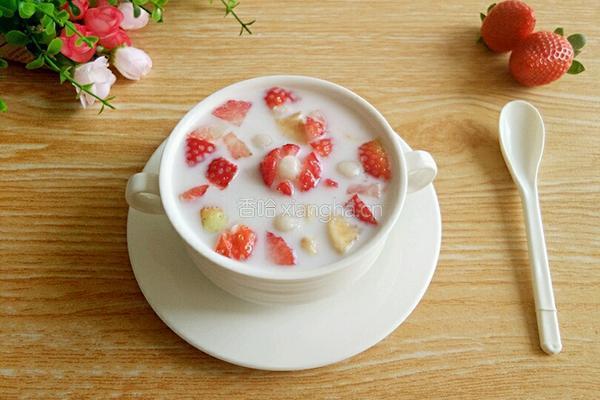 椰香水果小圆子的做法图解10