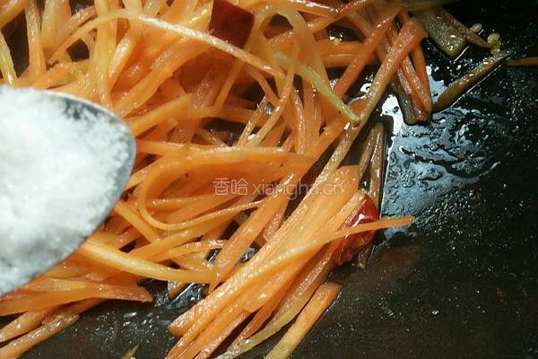 香辣胡萝卜丝的做法图解8