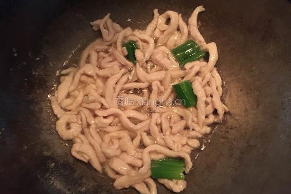 鸡丝炒蒜苔的做法图解8