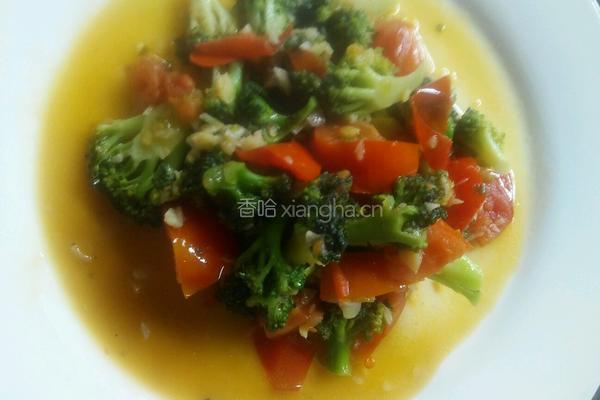 番茄炒西兰花的做法图解4