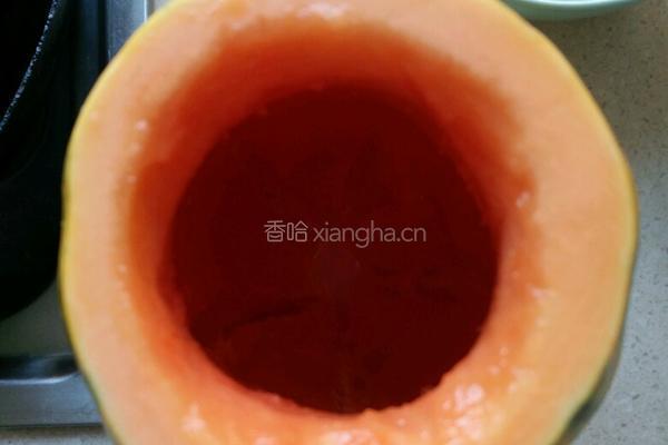 牛奶木瓜布丁的做法图解1