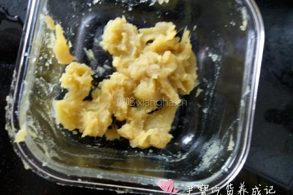 宝宝辅食地瓜芝麻饼和柿子汤的做法图解7