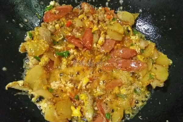 土豆片炒鸡蛋火腿的做法图解8