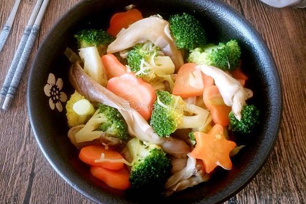 平菇炒西兰花的做法图解16
