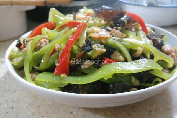 窝笋木耳炒肉的做法图解11