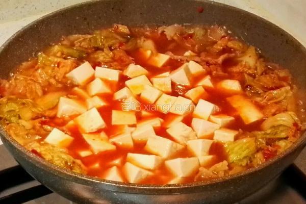 白菜炖豆腐的做法图解6