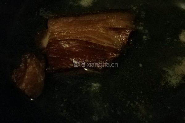 腊肉花菜的做法图解1