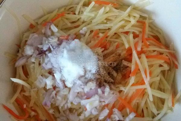 香煎土豆丝饼的做法图解3