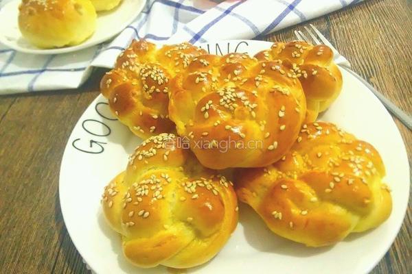 牛奶花型小面包的做法图解17