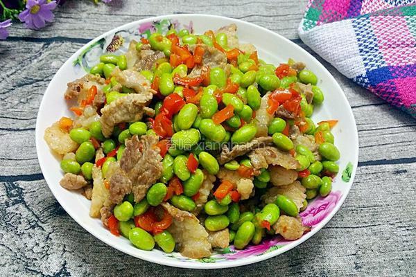 毛豆炒肉的做法图解12