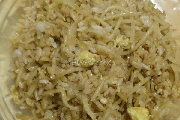鸡蛋土豆丝炒饭的做法图解6