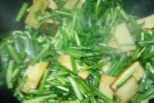 韭菜炒豆干的做法图解4