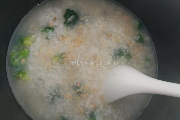 鱿鱼西兰花瘦肉粥的做法图解10