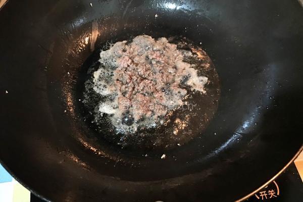 黄豆酱肉末烧豆腐的做法图解3
