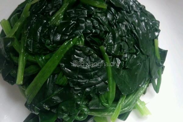 酱拌菠菜的做法图解2