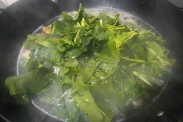 带鱼菠菜羹的做法图解5