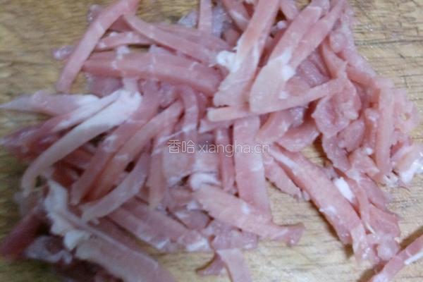 蒜苔炒肉丝的做法图解2