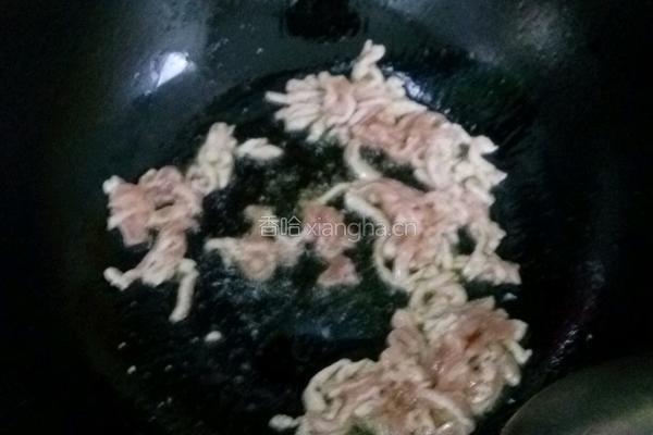 蒜苔炒肉丝的做法图解4