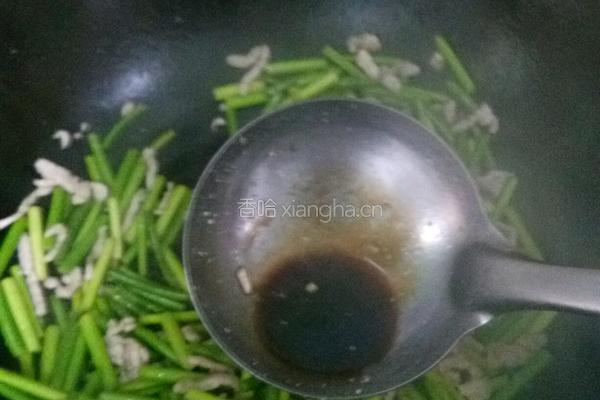 蒜苔炒肉丝的做法图解8