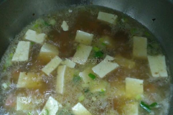 鸡蛋火腿豆腐汤的做法图解6