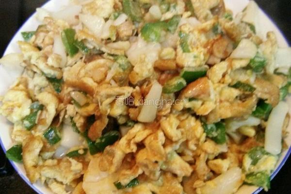 花菜青椒炒鸡蛋