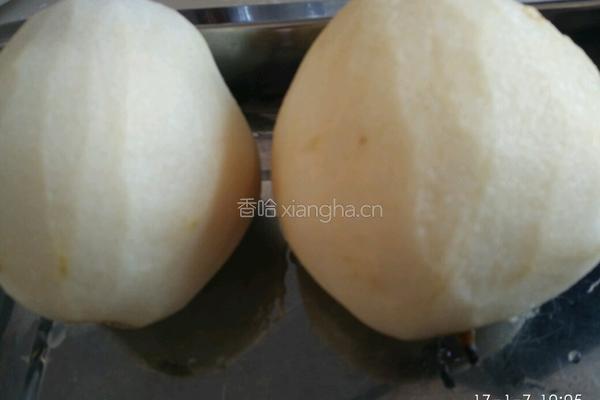 冰糖雪梨红樱桃的做法图解2