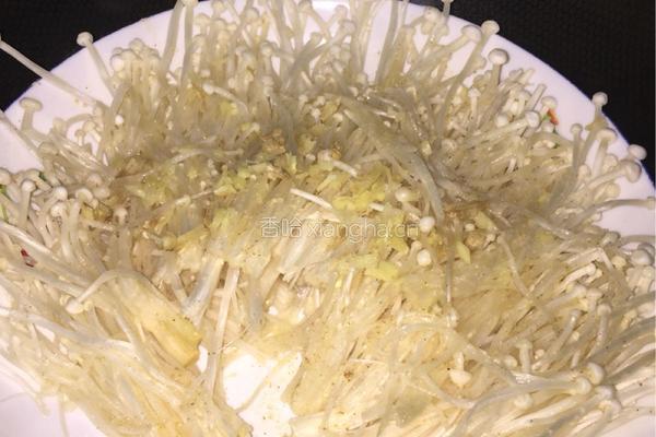 芥末金针菇的做法图解3