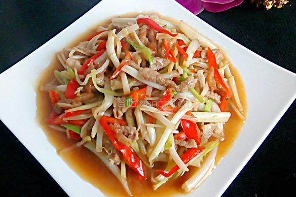 芹芽炒肉丝的做法图解9