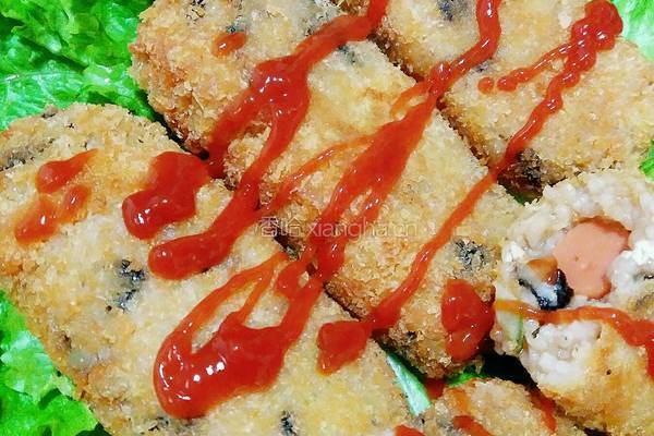 年夜饭#香炸海苔米热狗#的做法图解17