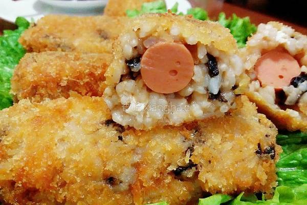 年夜饭#香炸海苔米热狗#的做法图解1