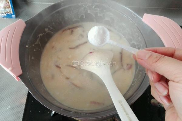 虾球双菇奶油浓汤的做法图解9
