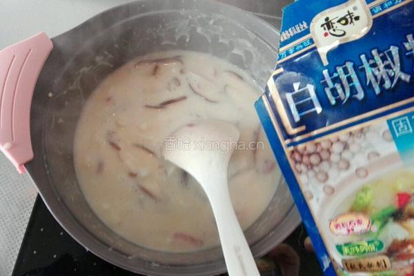 虾球双菇奶油浓汤的做法图解10