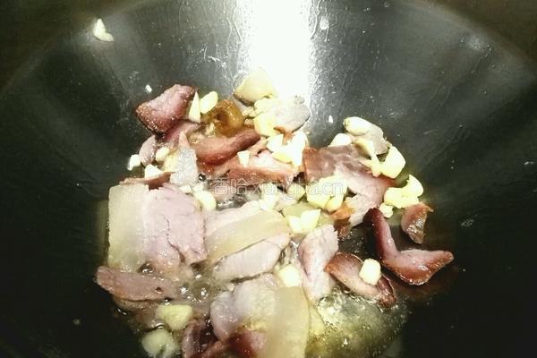 腊肉炒菜苔的做法图解7