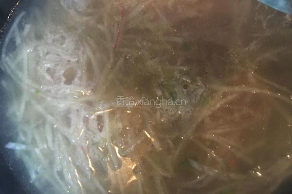 虾仁萝卜汤的做法图解5