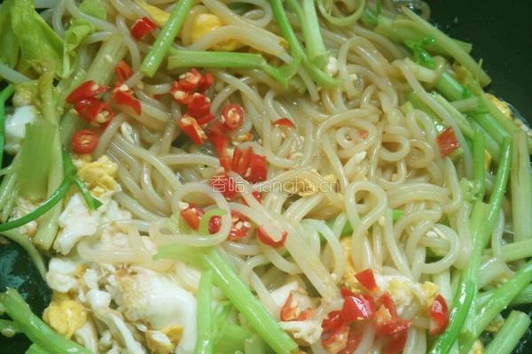 芹菜鸡蛋炒粉的做法图解9
