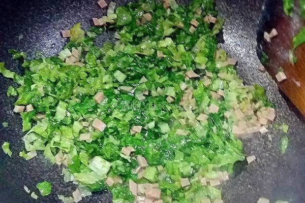 生菜炒二米饭的做法图解5