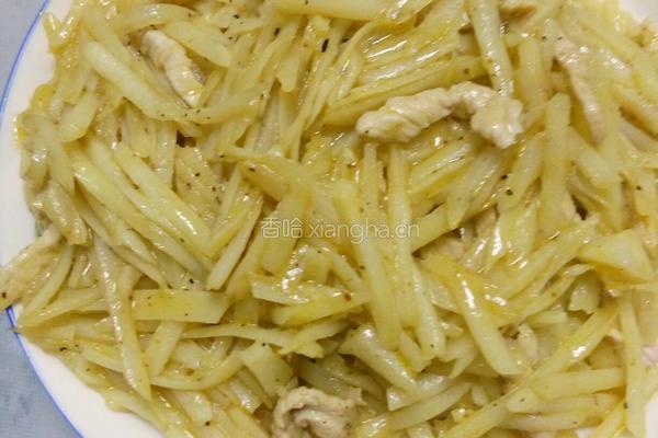 土豆丝炒肉丝的做法图解6