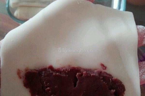 馄饨皮红豆沙春卷（年味）的做法图解3